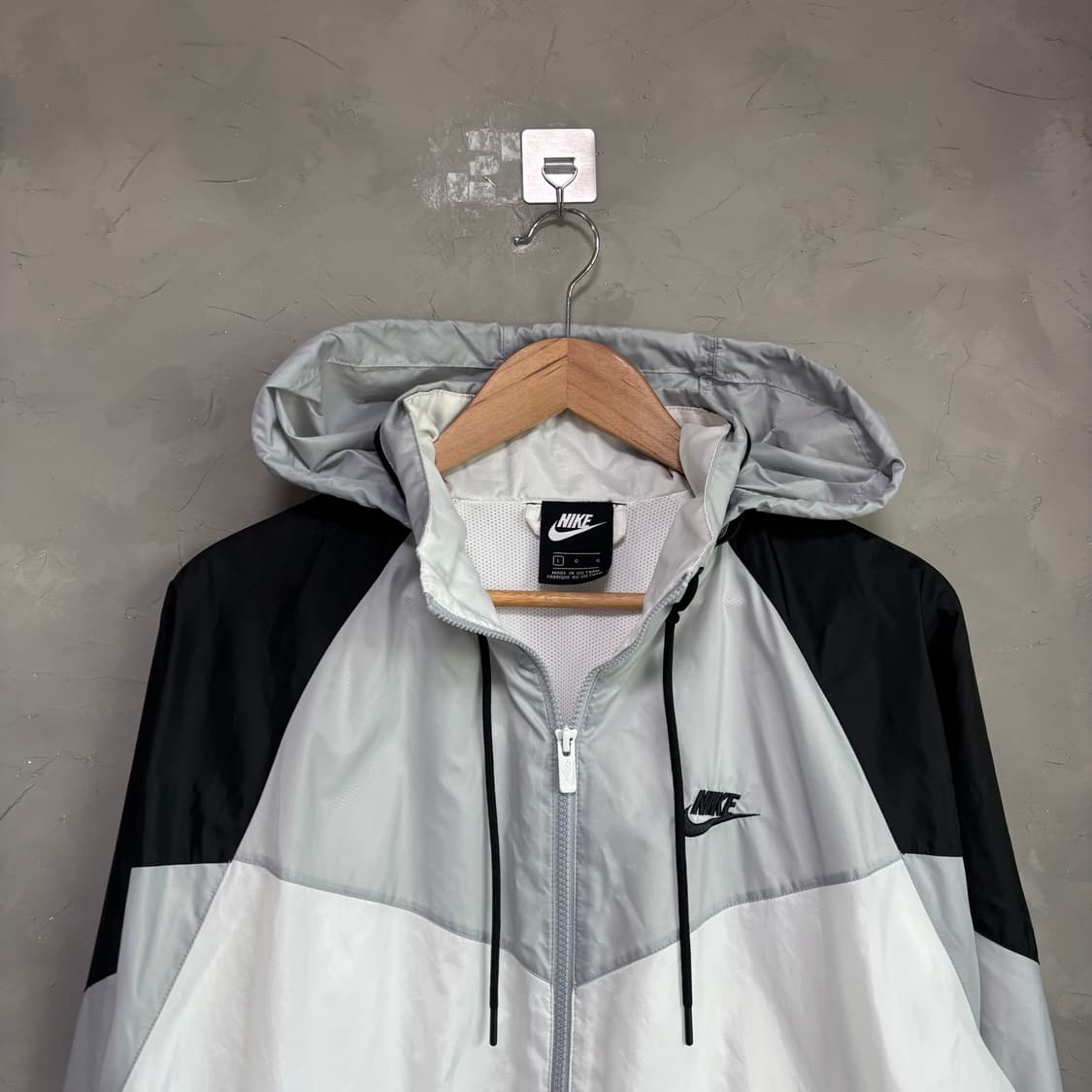 나이키 백로고 스우시 바람막이 흰검 그레이  상품이미지2