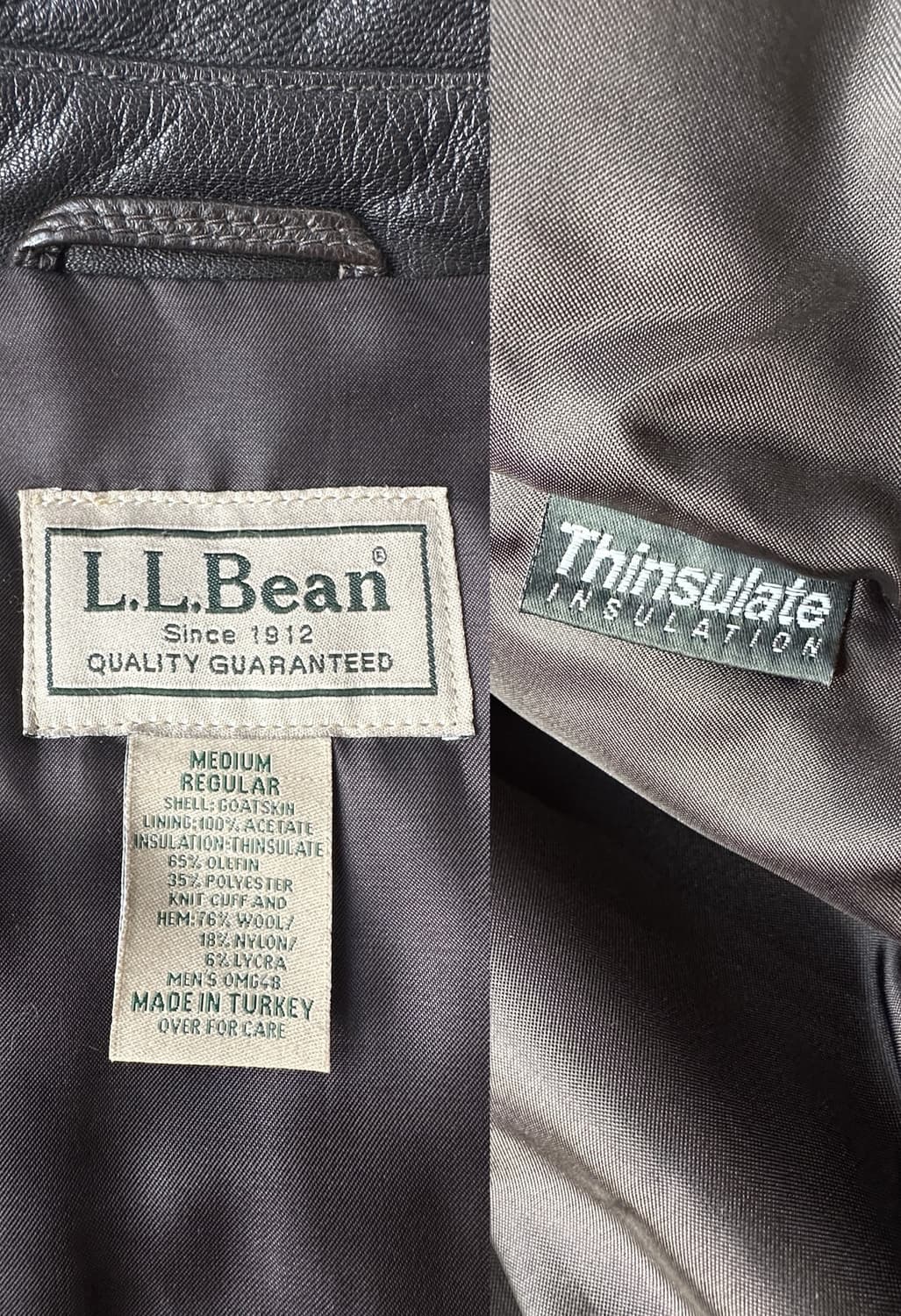 LL Bean 엘엘빈 A2 고트스킨 레더 자켓 M 상품이미지10