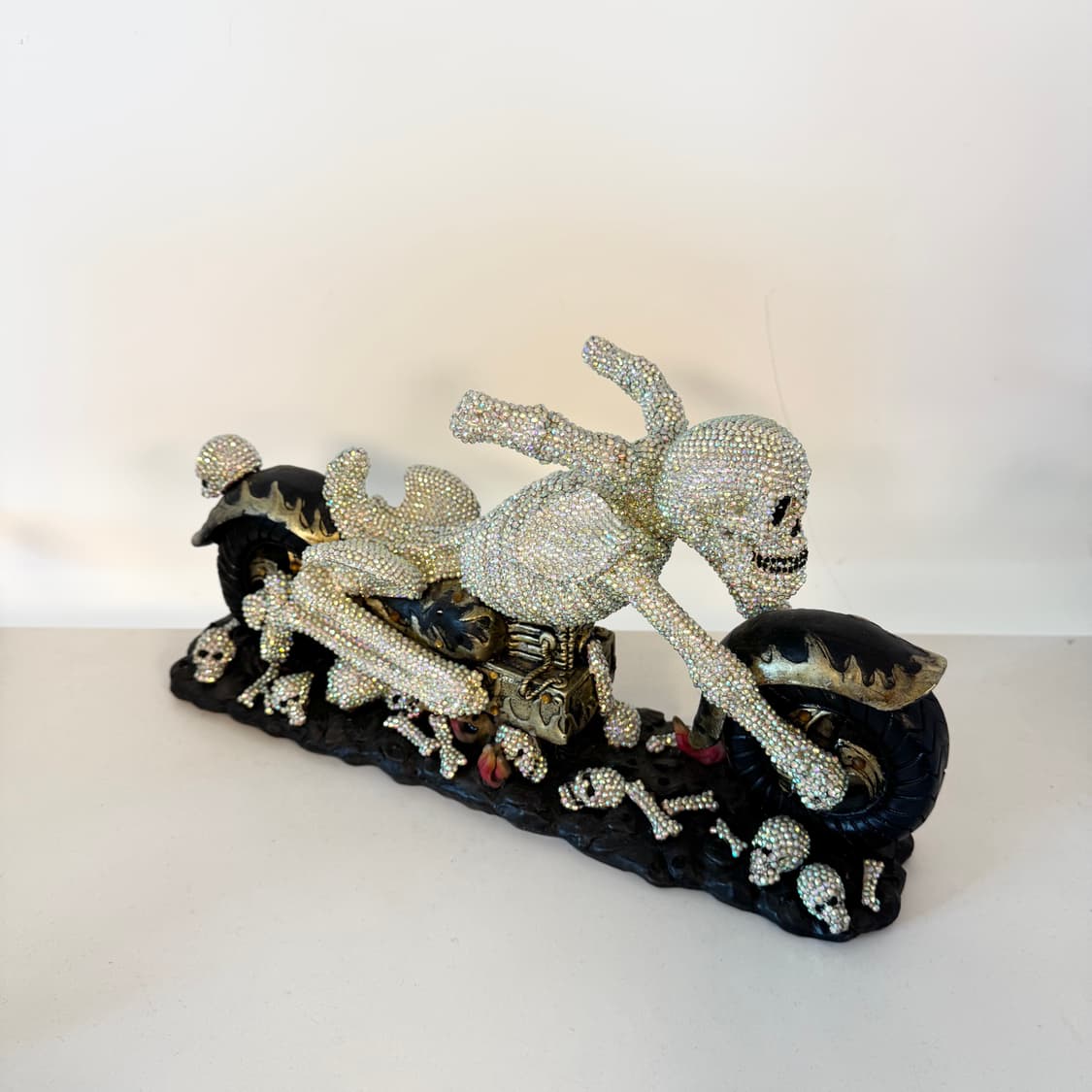 핸드메이드 해골 오토바이 오브제 상품이미지4