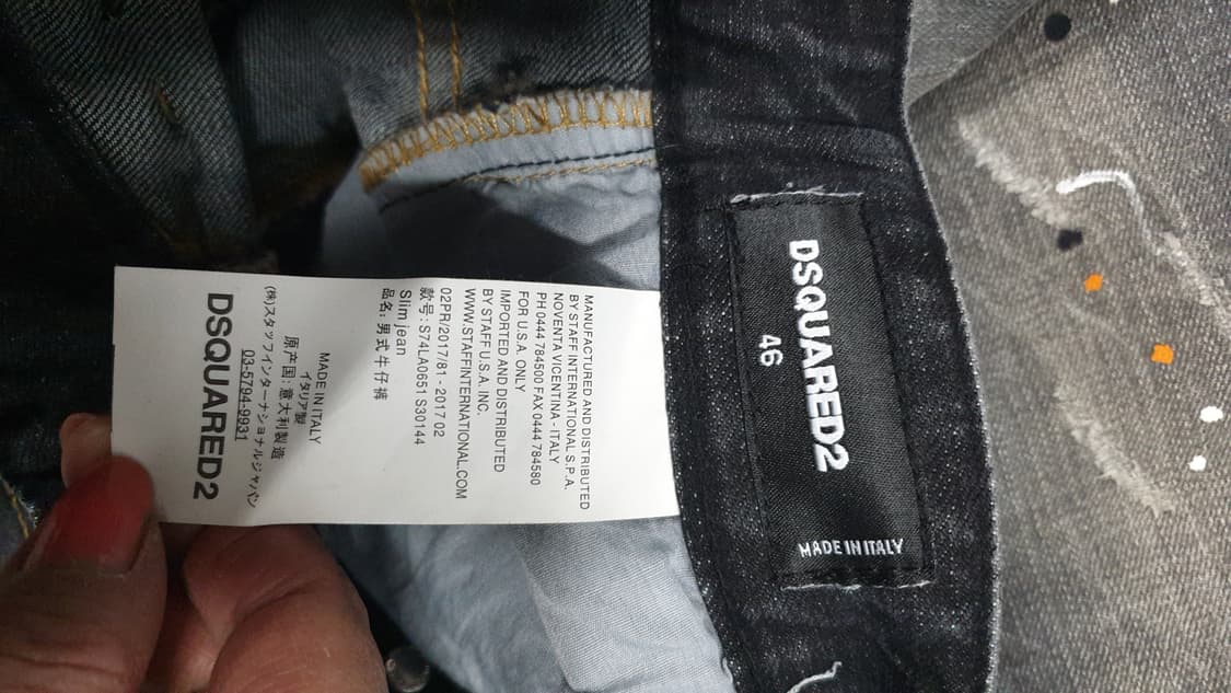 새것 디스퀘어드2 남성 데미지 워싱 청바지 46 상품이미지5