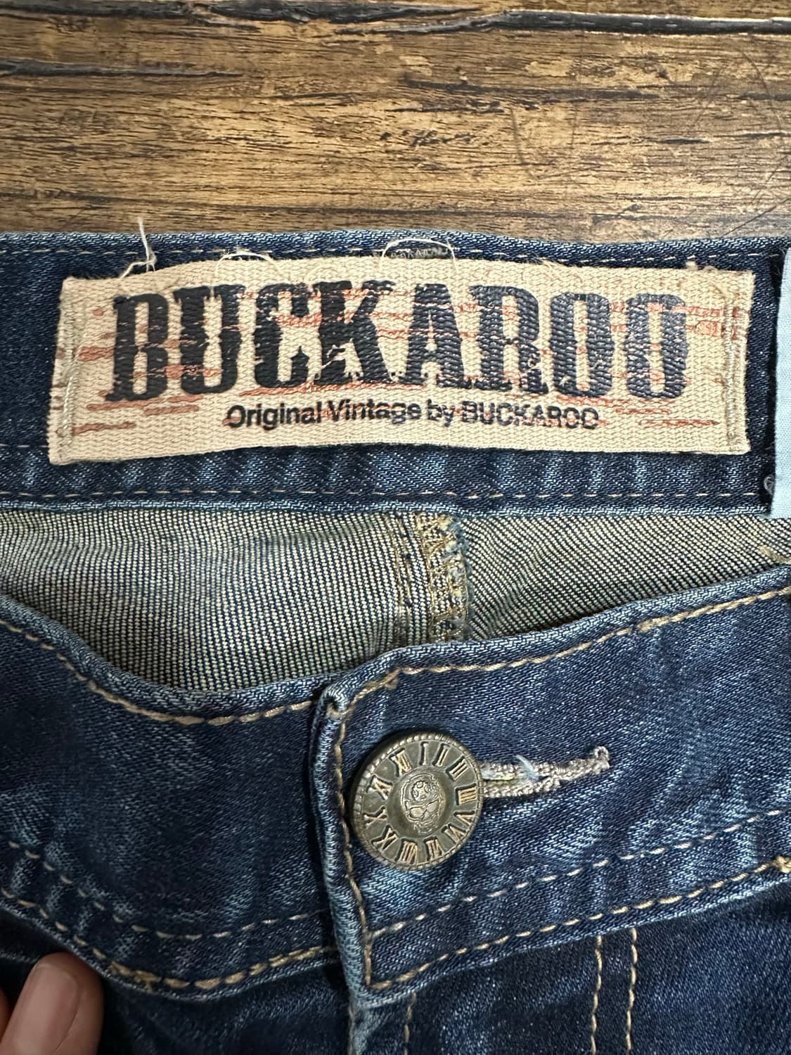 버커루 BUCKAROO 워싱 데님 팬츠 36인치 스트레이트 Y2K 상품이미지4