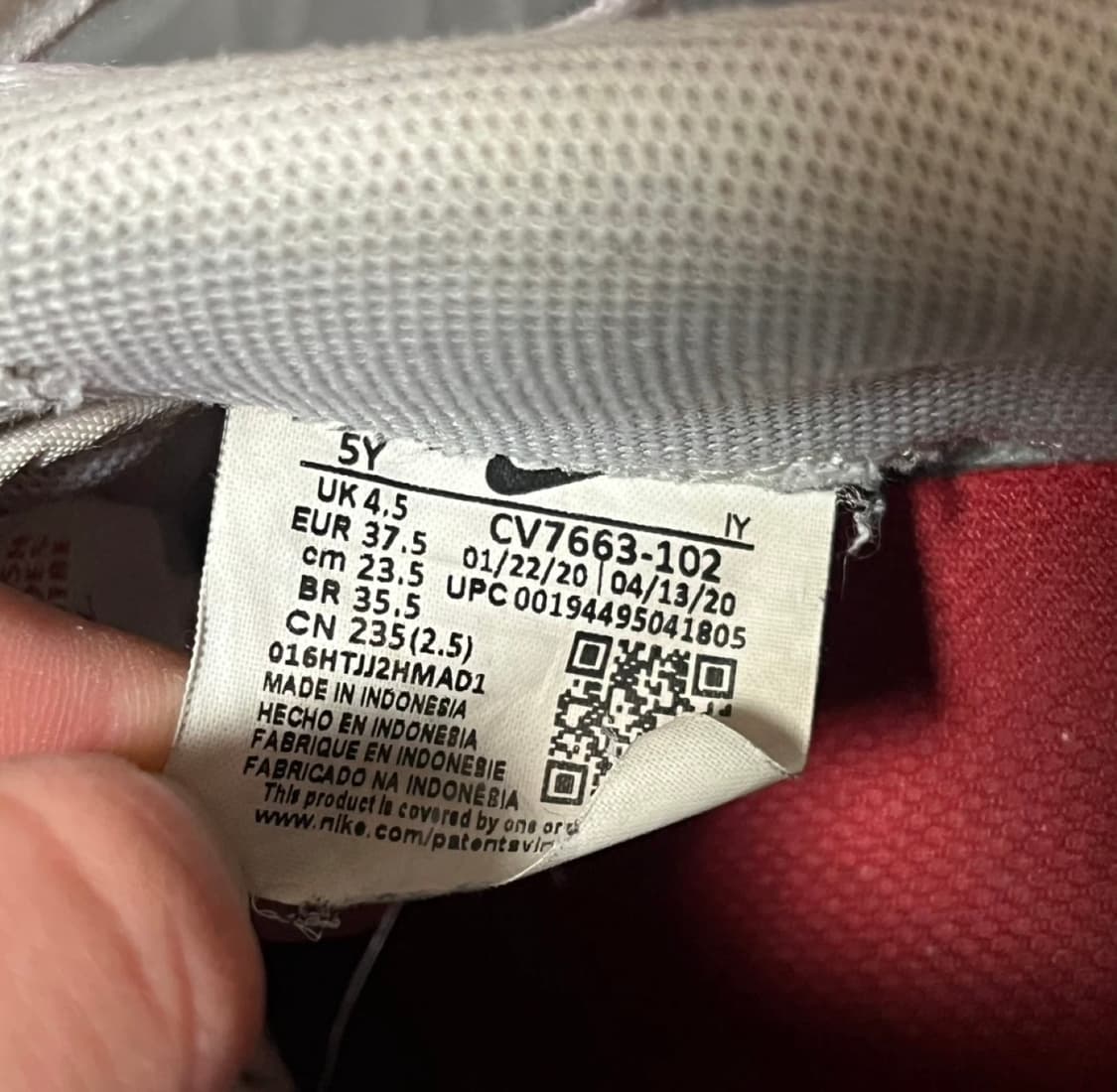 [235] 나이키 에어포스 1 로우 화이트 레드 미드솔 상품이미지5