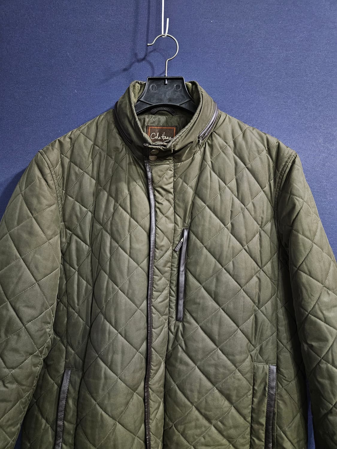 콜한 퀼팅 카키컬러 남성 105~110 패딩자켓  상품이미지7