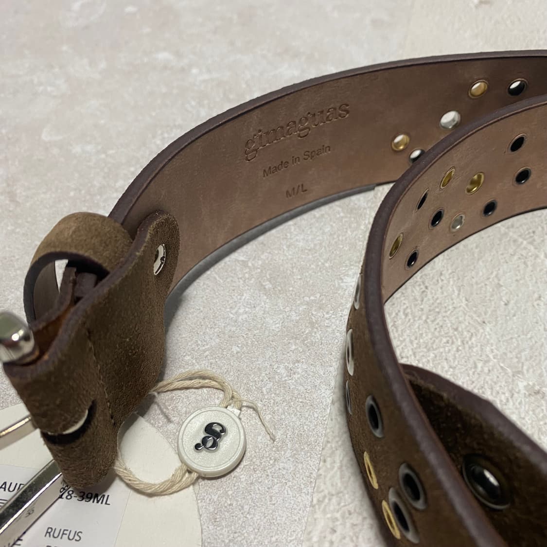 [S/M,M/L] 기마구아스 Rufus 벨트 스웨이드 브라운 상품이미지2
