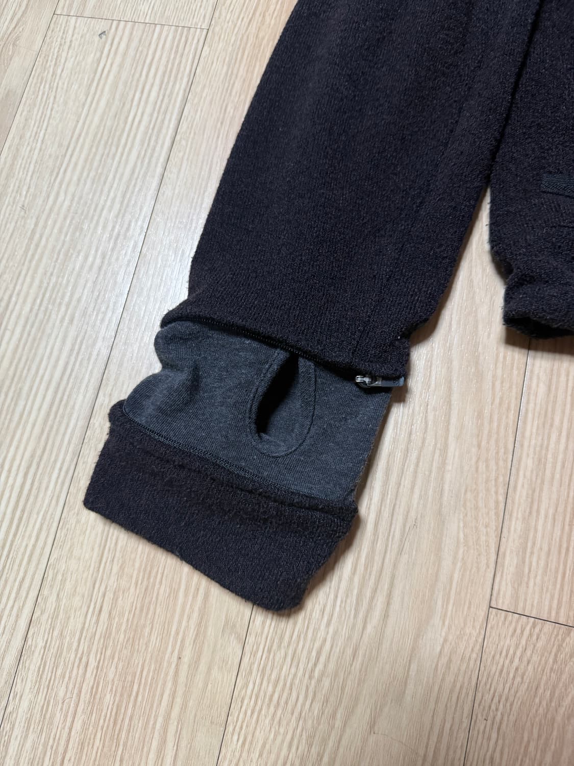 산산기어 카파스 니트집업 블랙 상품이미지4