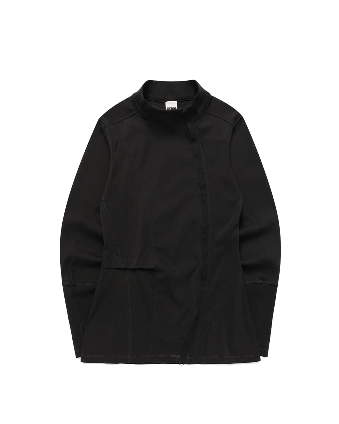 SYMM Side Tuck Rib Top 블랙 사이즈 2 상품이미지1