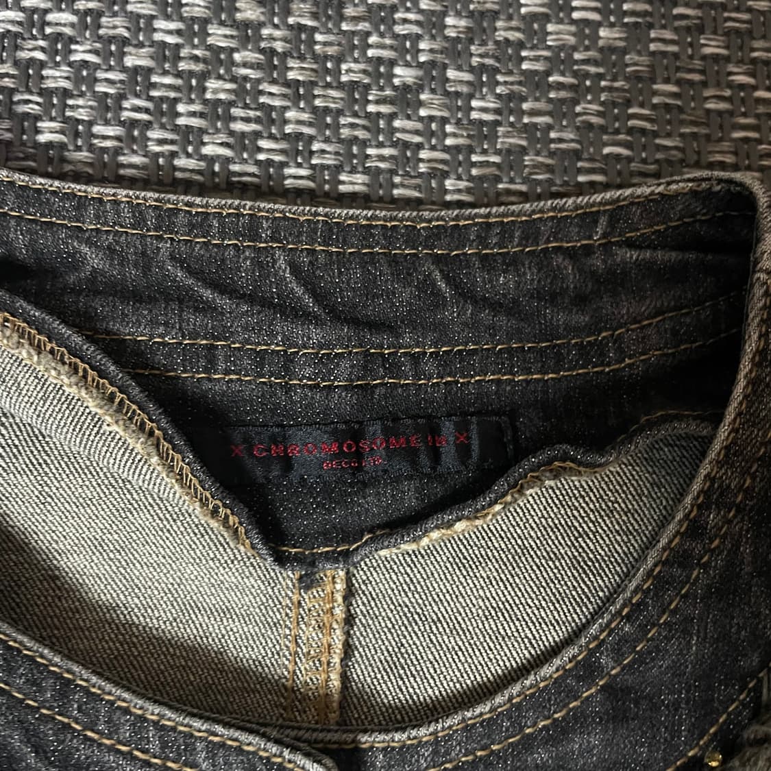 빈티지 그레이 워싱 프린지 큐빅 데님 자켓 상품이미지4