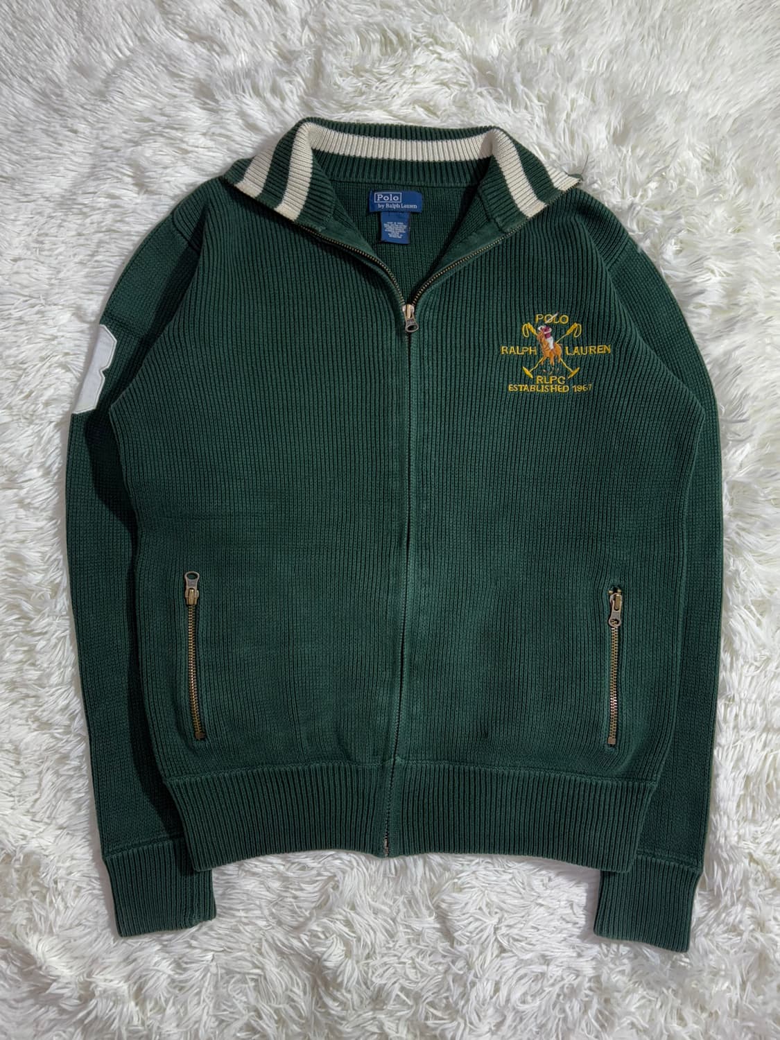 폴로 랄프로렌 딥그린 빅포니 니트집업  상품이미지3