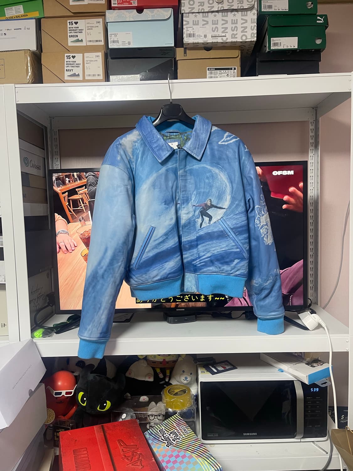 XL) ERL 양가죽 프린팅 자켓 상품이미지1