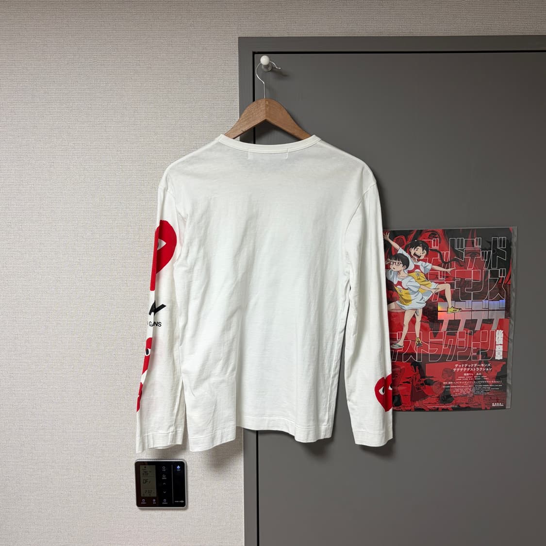 플레이 꼼데가르송 롱 슬리브 티셔츠 화이트 상품이미지2