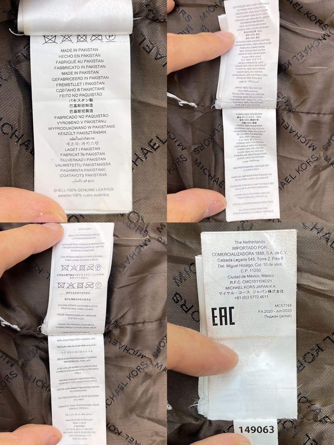 마이클코어스 램 레더 바이커 자켓 상품이미지10