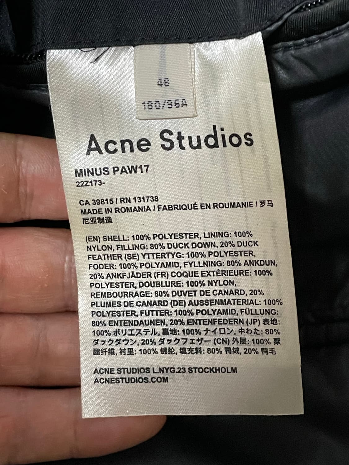 아크네 스튜디오 미누스 패딩 상품이미지5