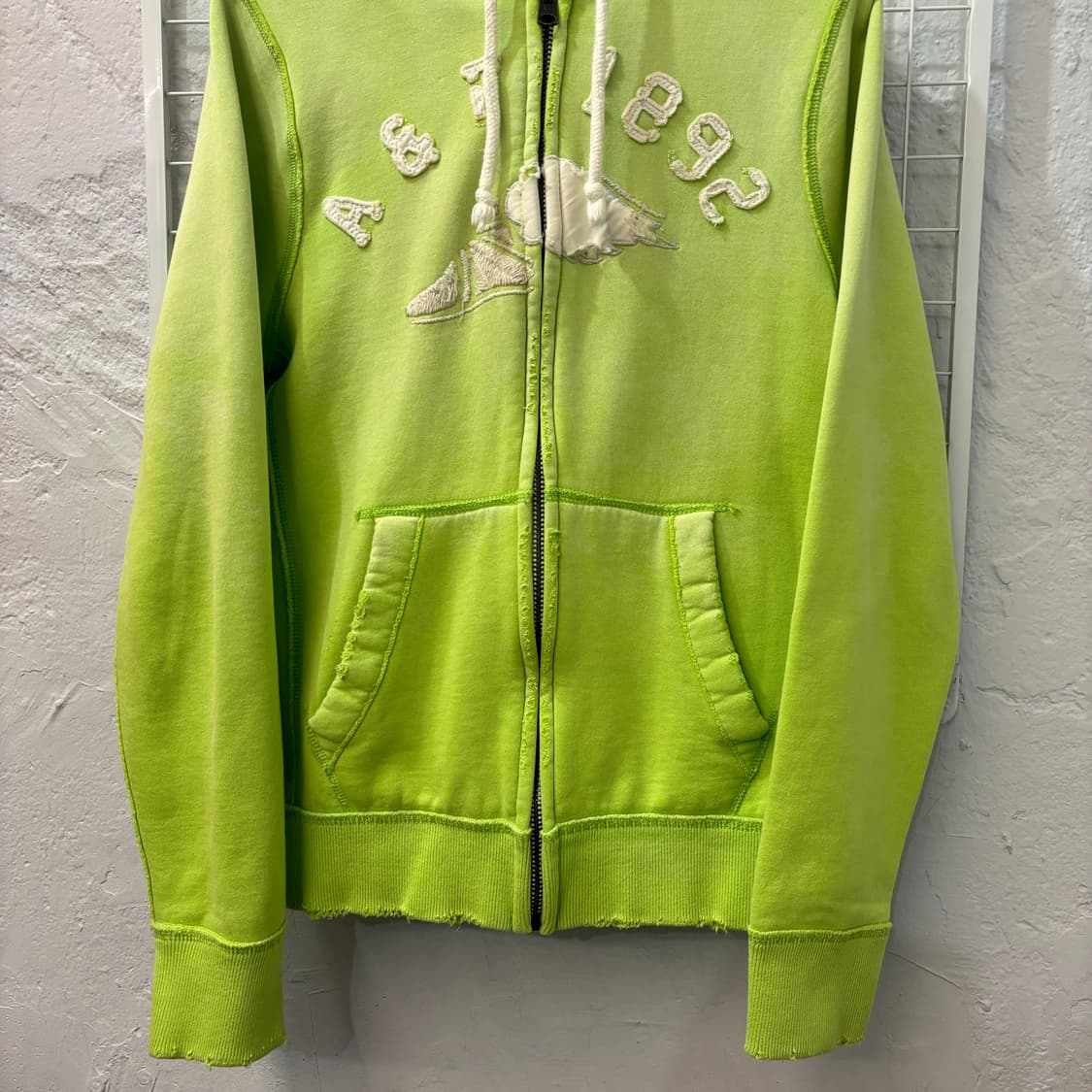 아베크롬비 y2k 빈티지 라이트 그린 후드집업 L 상품이미지4