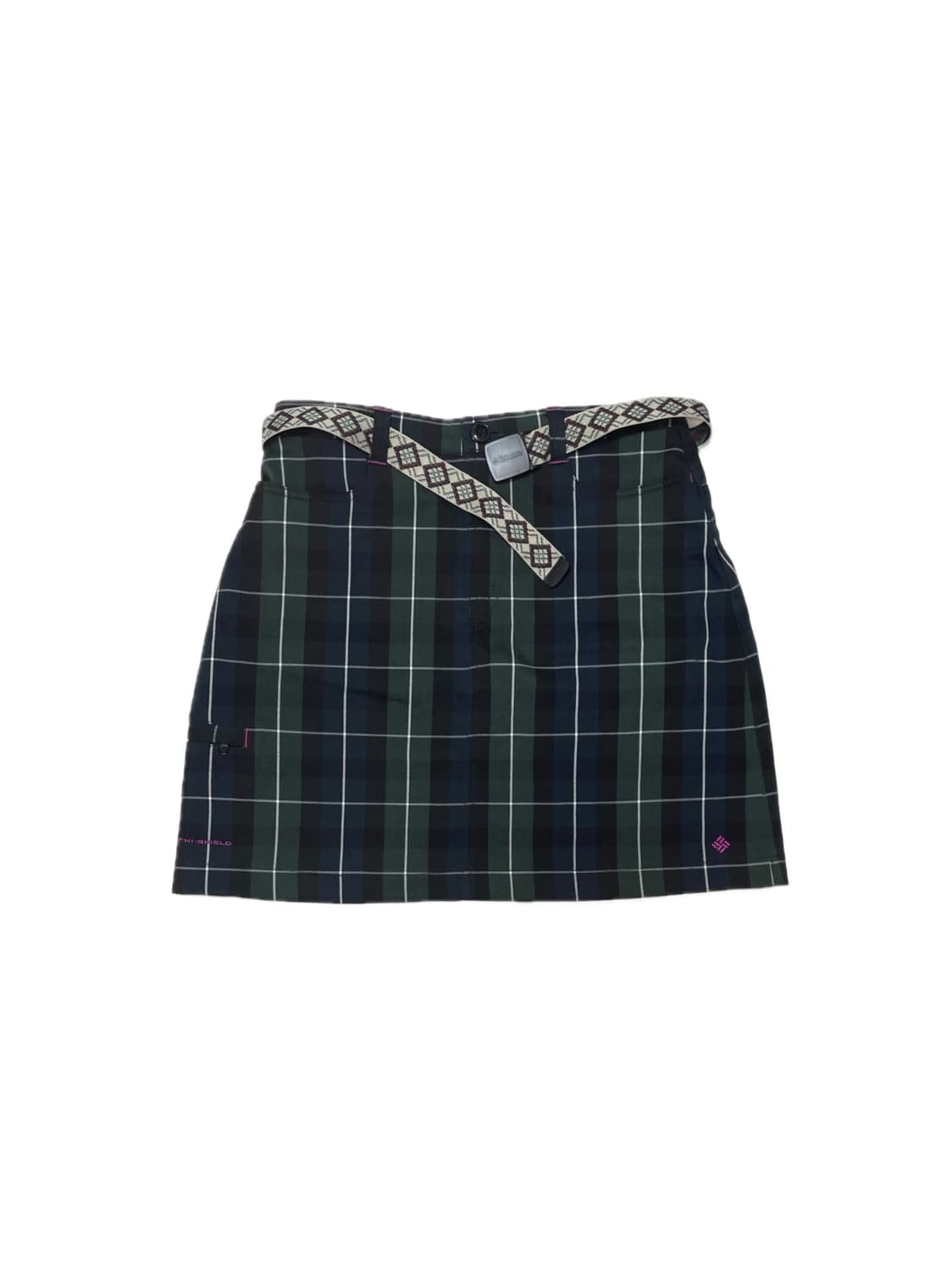 columbia green check belted skirt 상품이미지2
