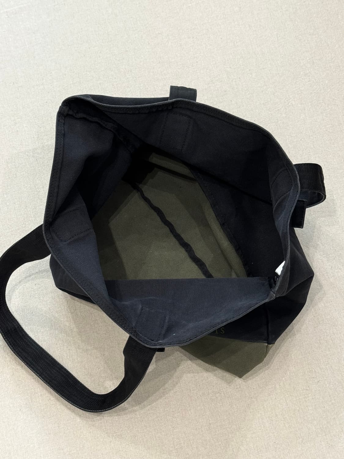 요지야마모토 투톤 캔버스 토트백 상품이미지4