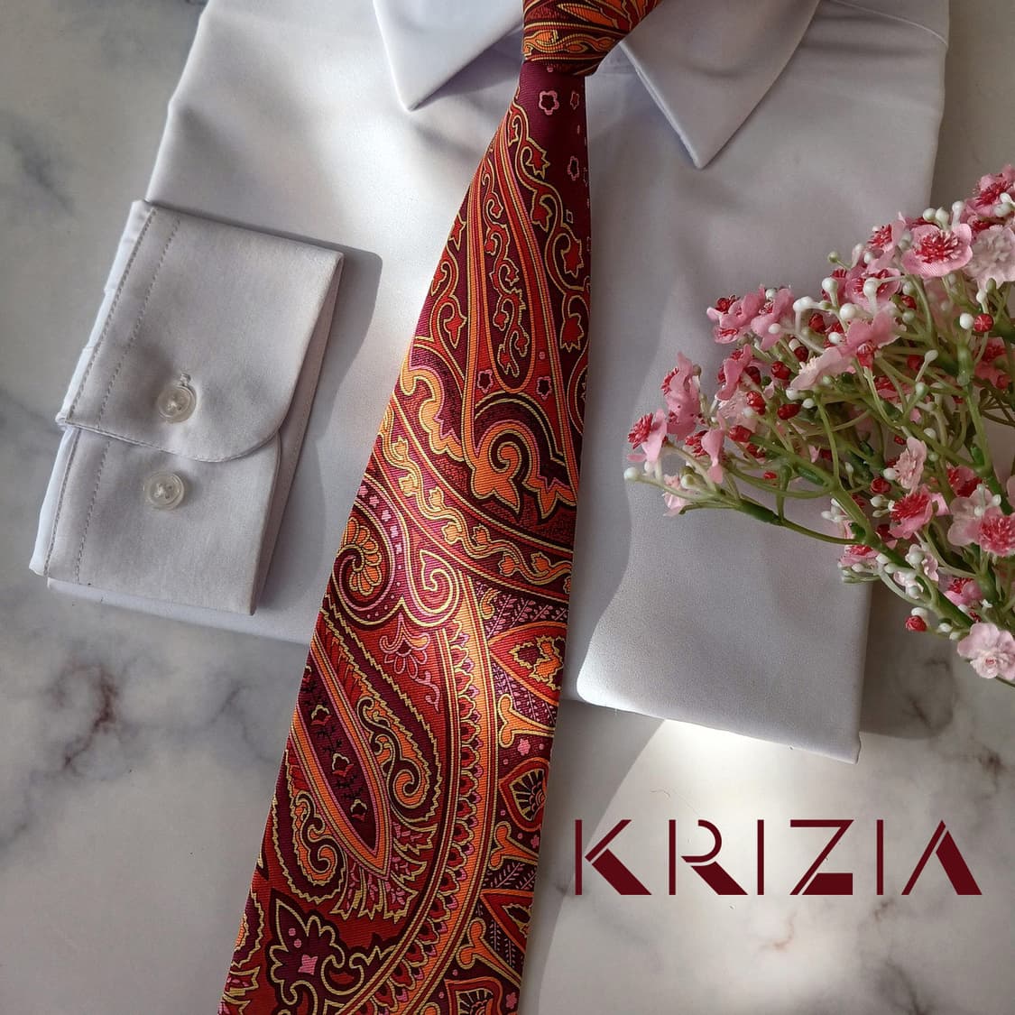 크리지아 실크 페이즐리 아트워크 넥타이 9.4cm A+등급 A19063
 상품이미지1