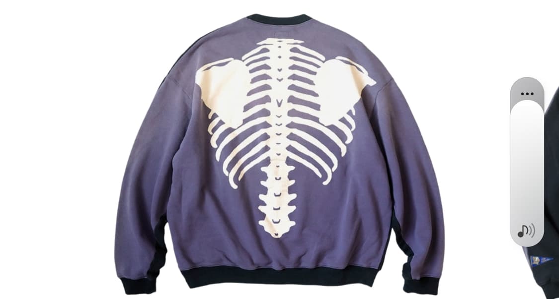 캐피탈 투톤 빅 플리스 스웻셔츠 블랙 퍼플 상품이미지1