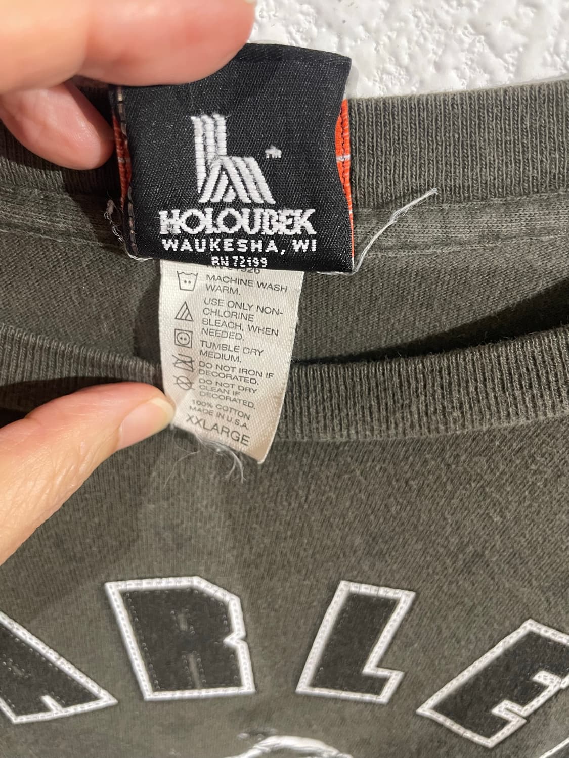 2XL] 할리데이비슨 오하이오 불독 페이딩 반팔 티셔츠 (카키 그레이) 상품이미지8