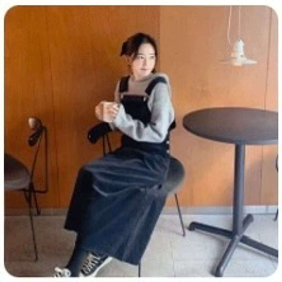 네이비 코듀로이 오버롤 원피스 상품이미지3