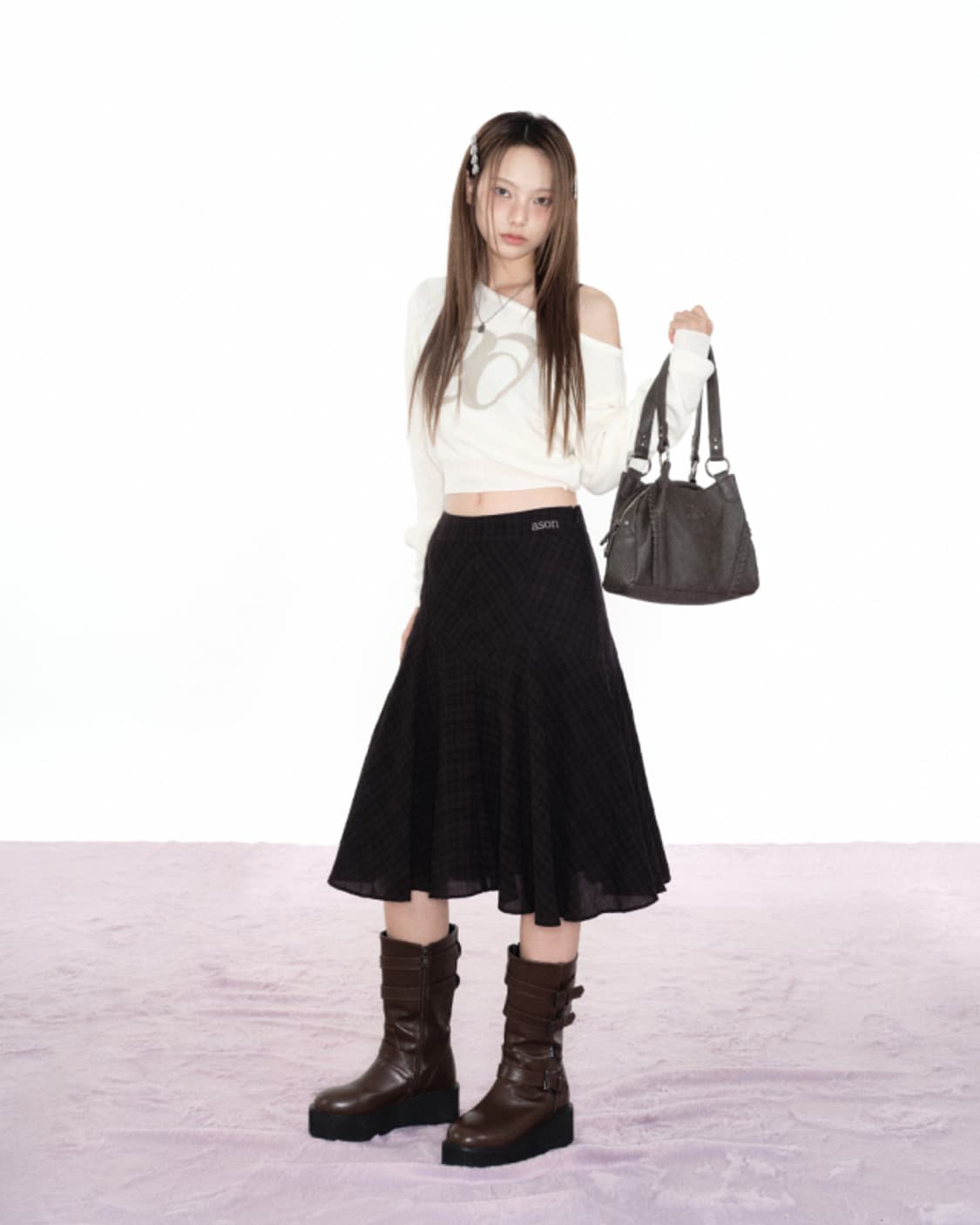 애즈온 ason 보니타 미니백 브라운 상품이미지1