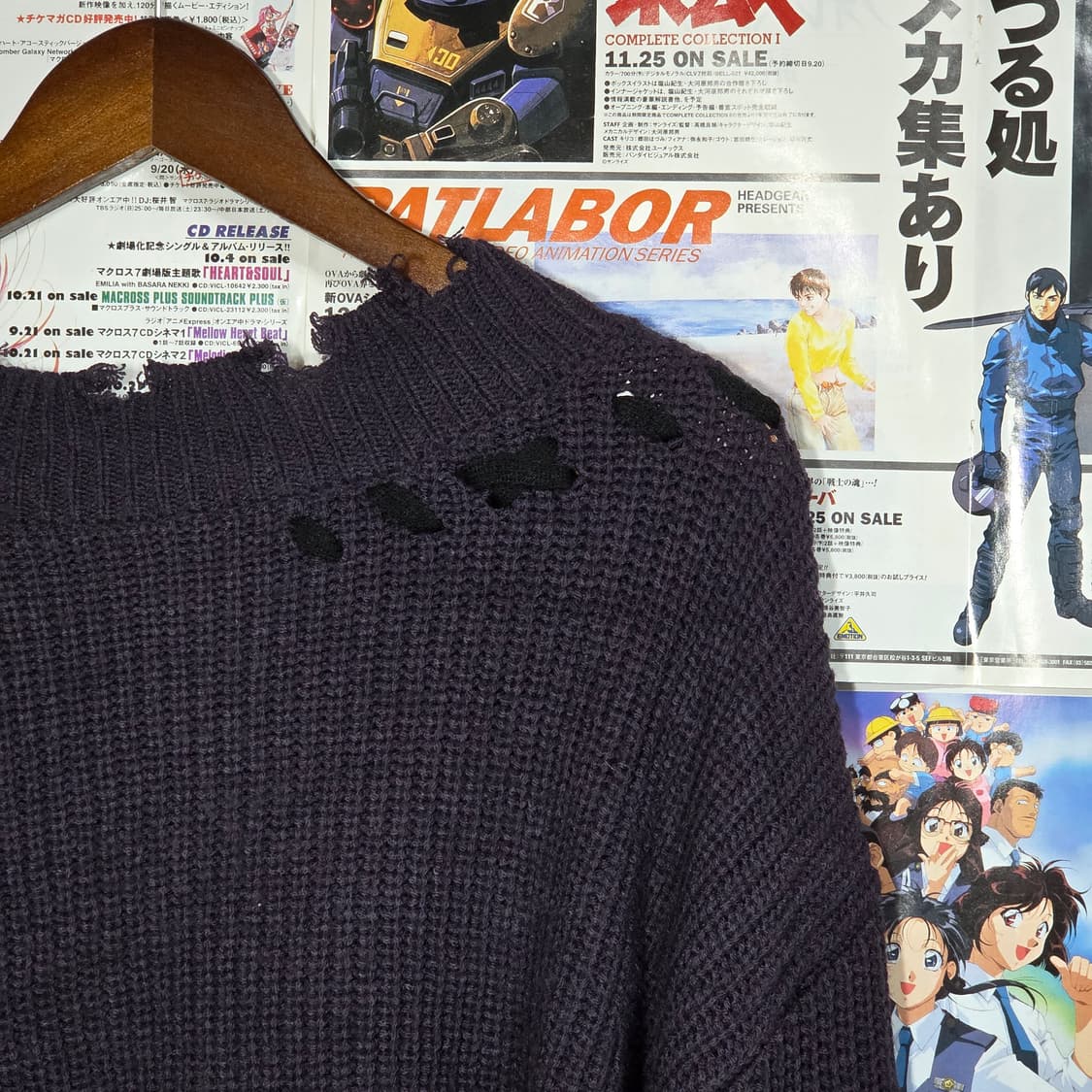 JPN 엑시즈팜 퍼플 그런지 크롭 니트 상품이미지6