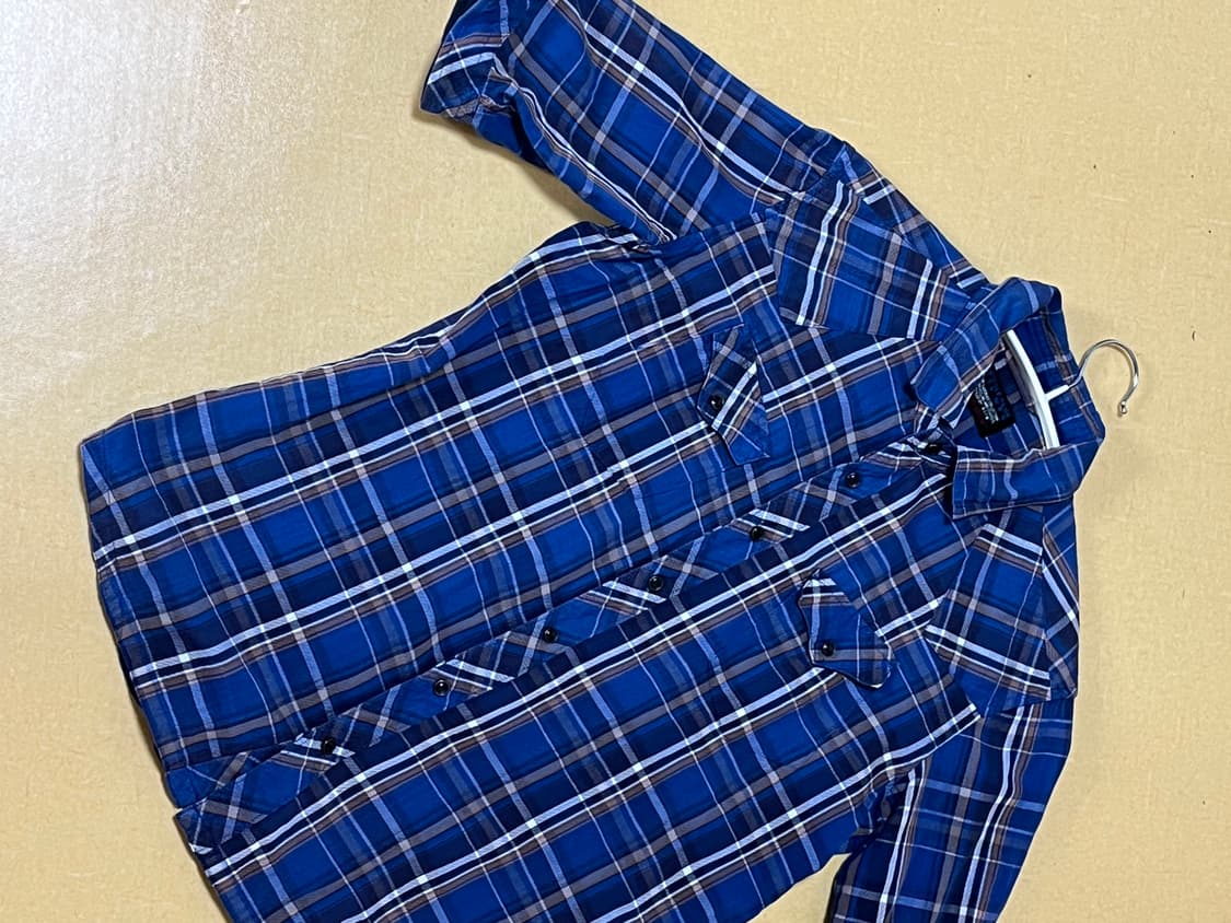 Light cotton check H/S western shirt 상품이미지3