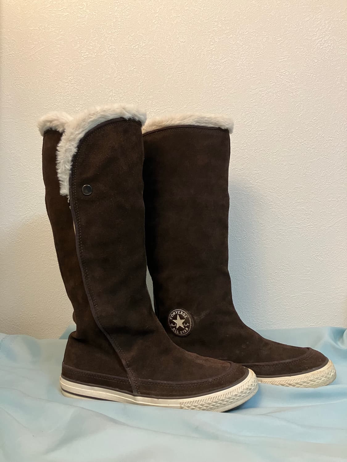 컨버스 스웨이드 퍼부츠 털부츠 롱부츠 37사이즈 230mm 상품이미지1
