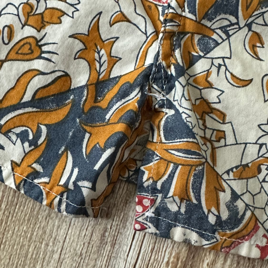 짓먼 브로스 40주년 해초 문양 오픈 칼라 셔츠 M 사이즈 상품이미지8