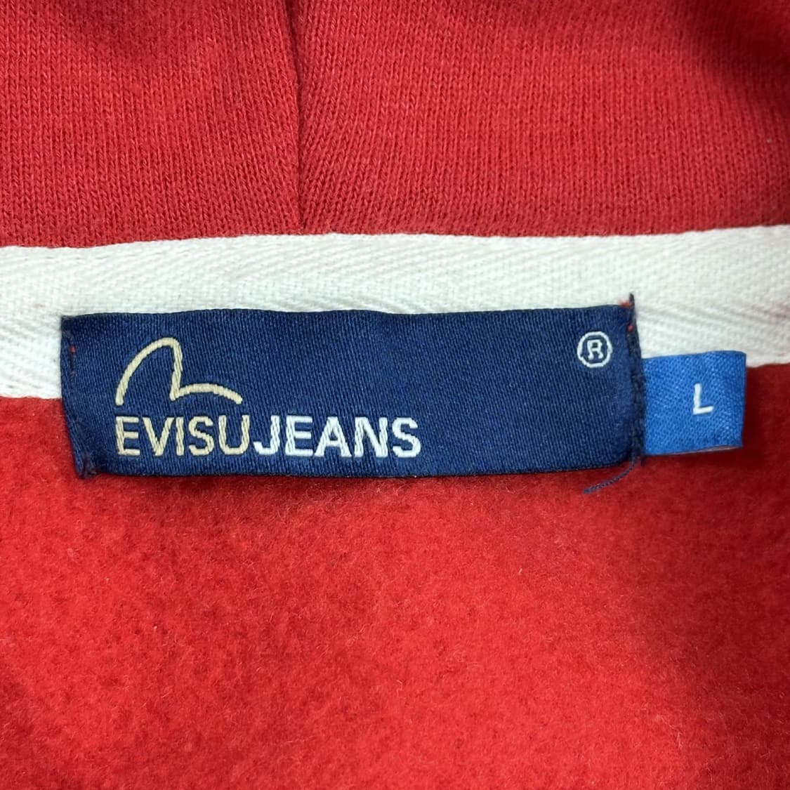 EVISU 에비수 올드스쿨 y2k 헤비코튼 후드티 L 상품이미지5