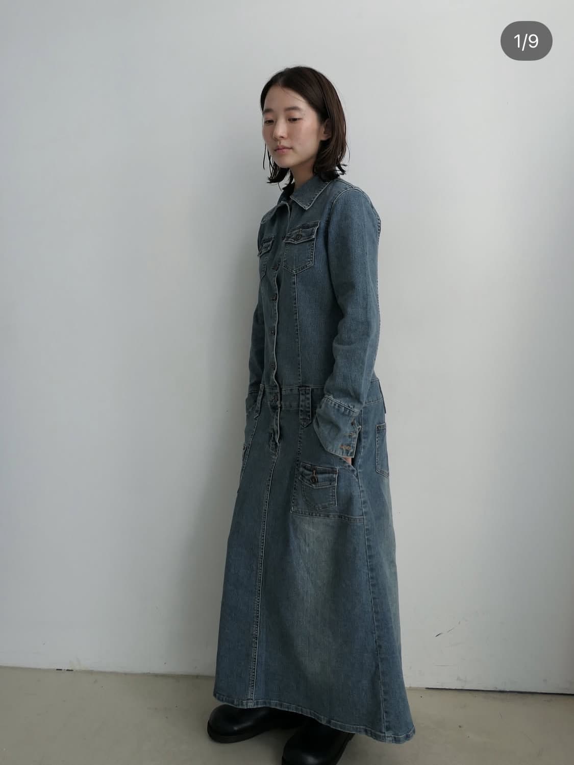 빈티지낙원 데님원피스 상품이미지2