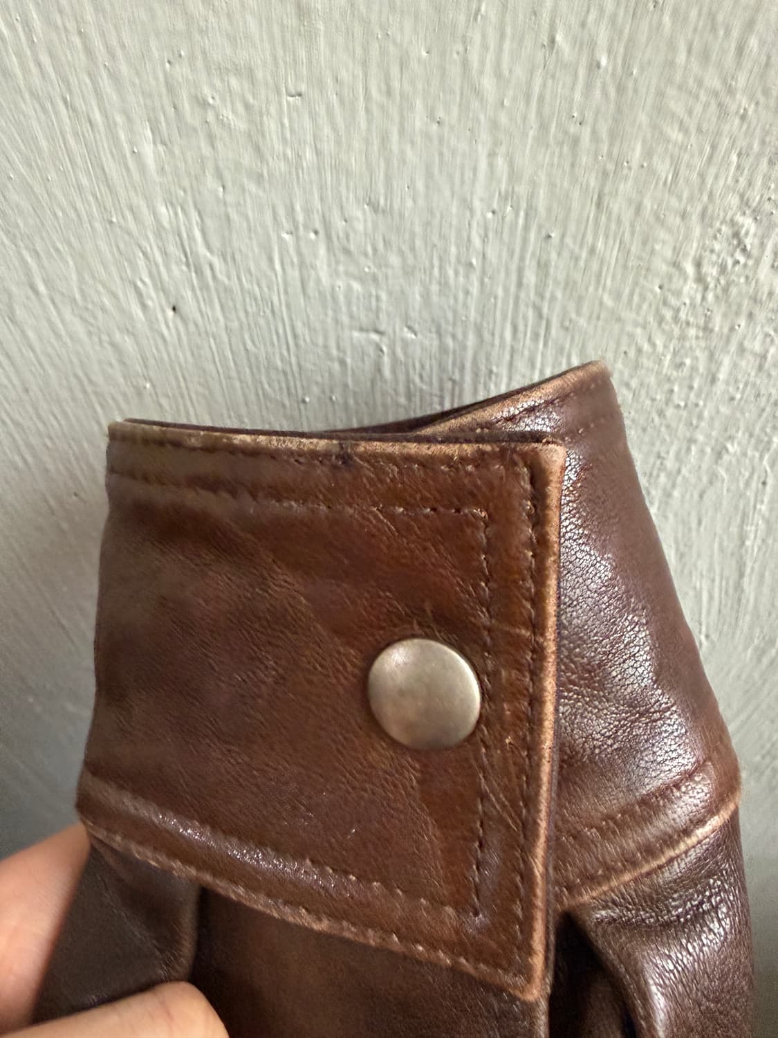 xl 쿠어 베지터블 레더 A-2 자켓(브라운) 상품이미지7