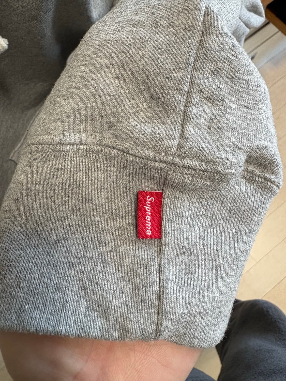 슈프림 스몰 박스 드로우코드 후드 스웨트셔츠 헤더 그레이 L 상품이미지7