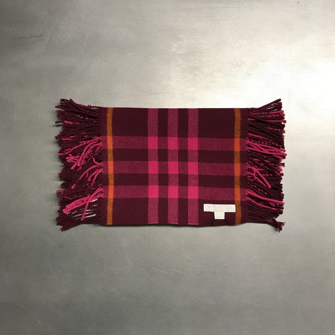 버버리 정품 캐시미어 머플러 버건디 상품이미지2