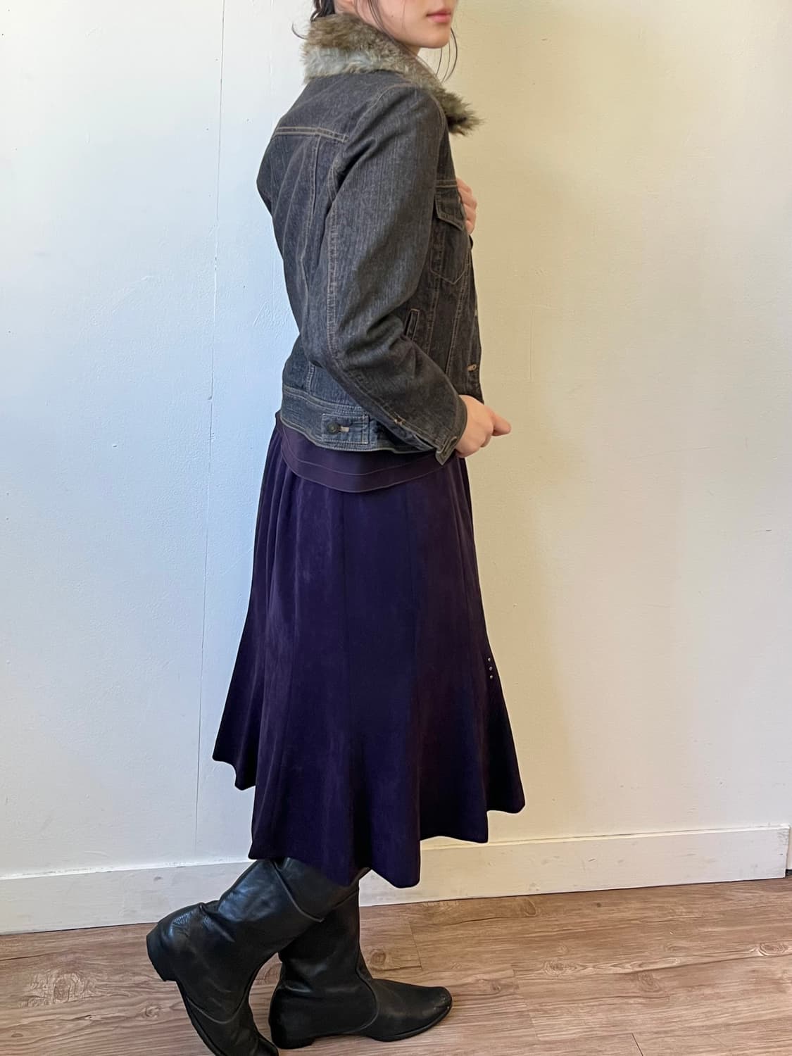 Japan vtg 퍼플 스커트   상품이미지6