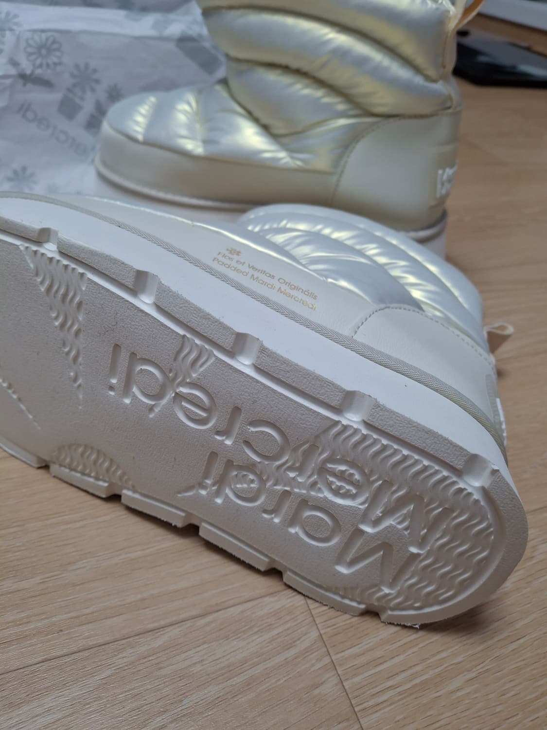 (마지막특가) 마르디 패딩부츠 화이트 250 (새상품) 상품이미지4