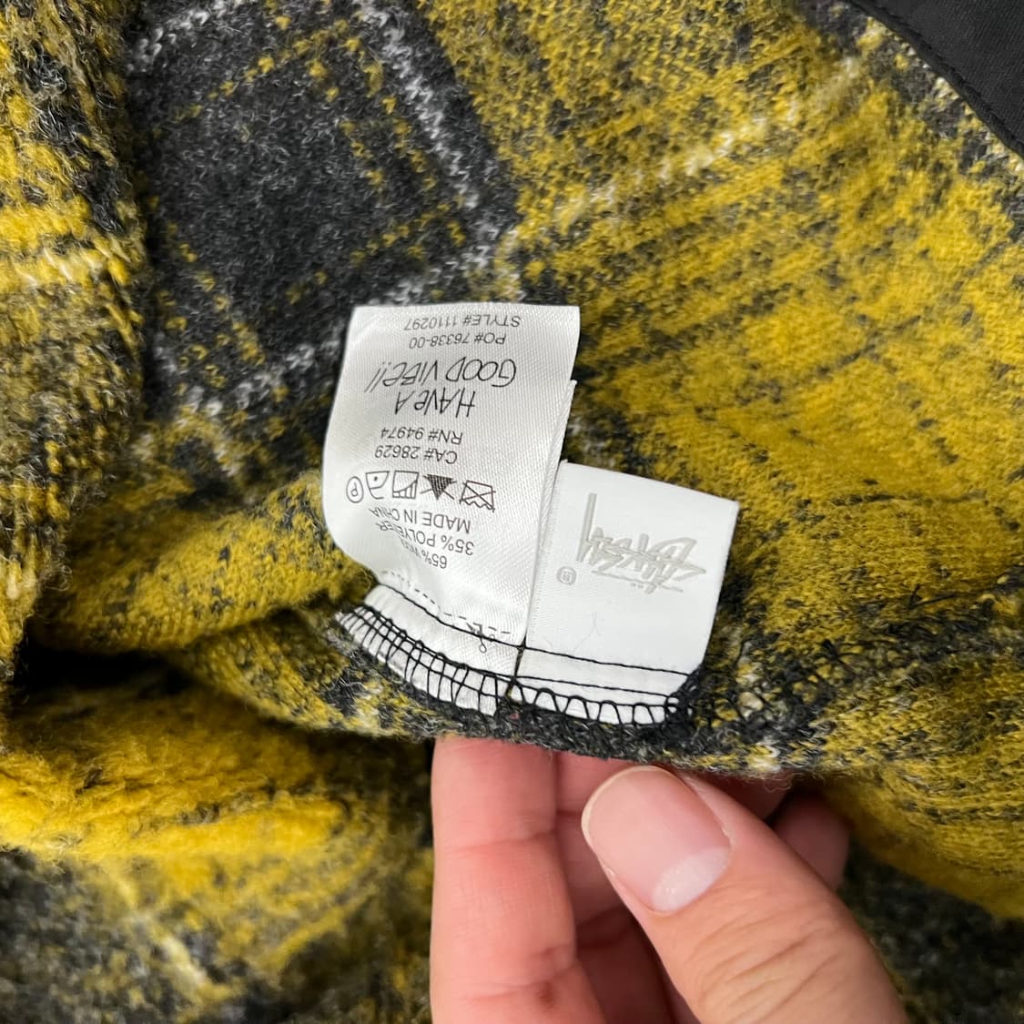 스투시 체크패턴 울 집업 자켓 상품이미지6