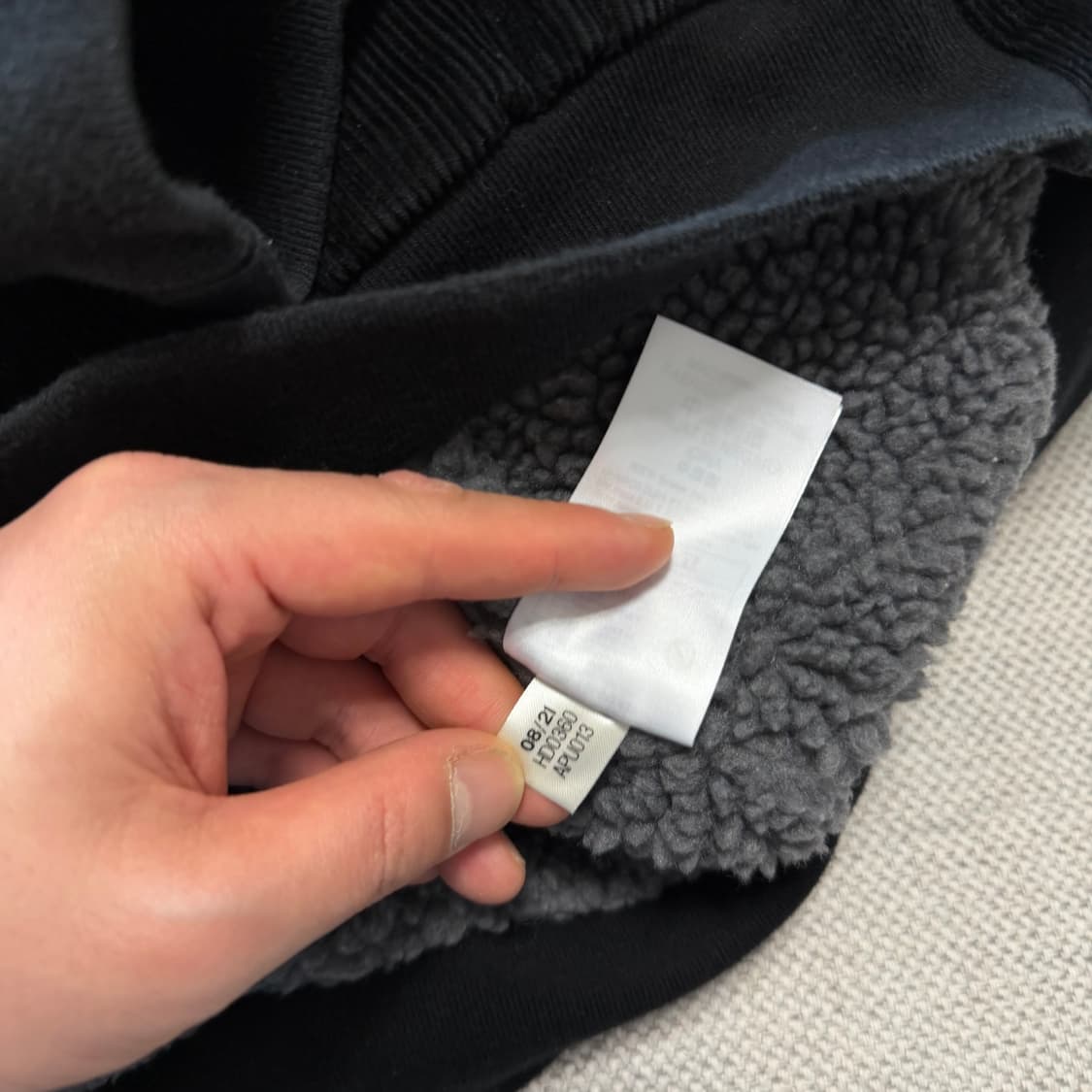 아디다스 블랙 코듀로이 기모 자켓 상품이미지4