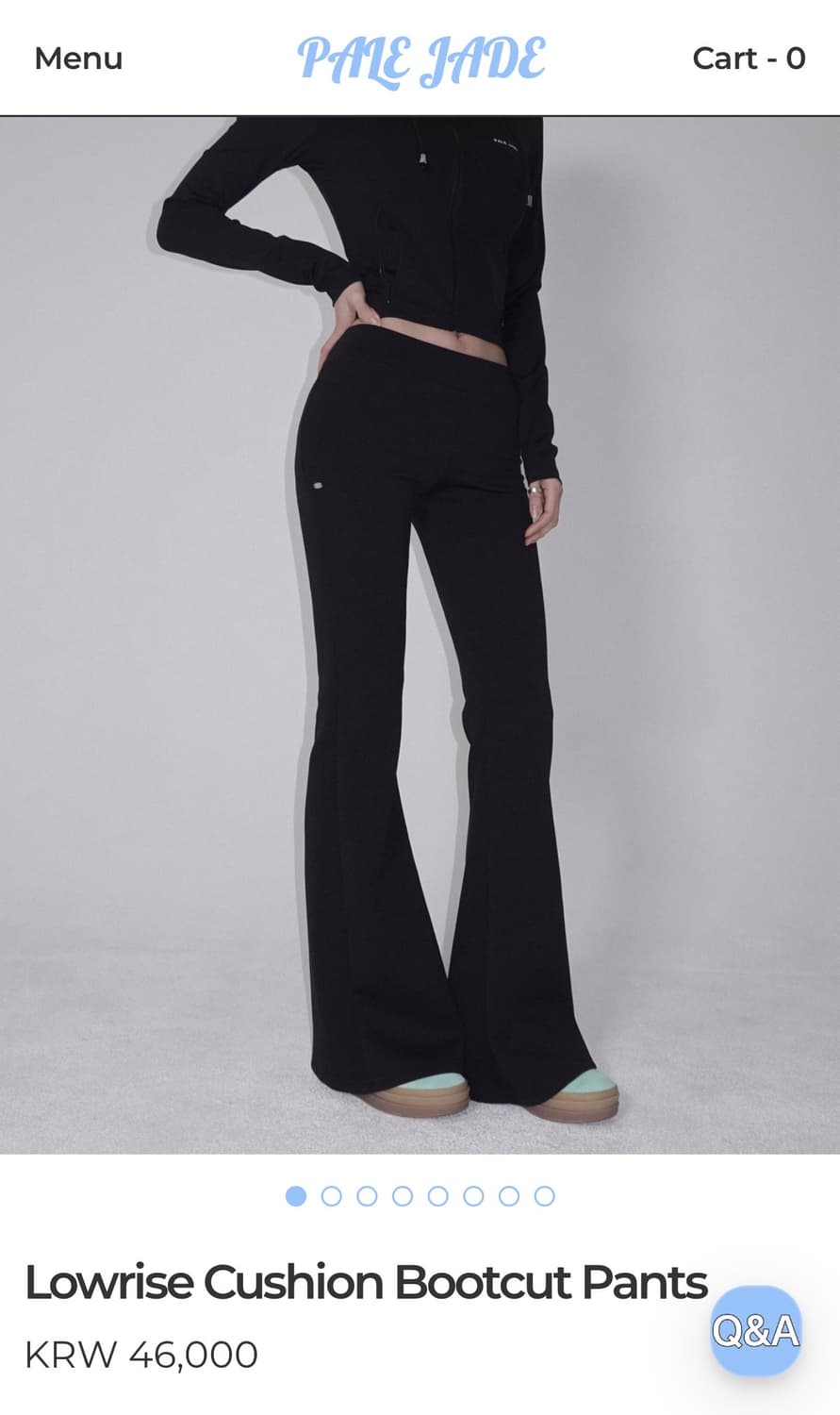 페일제이드 로우라이즈 부츠컷 블랙 팬츠 상품이미지1