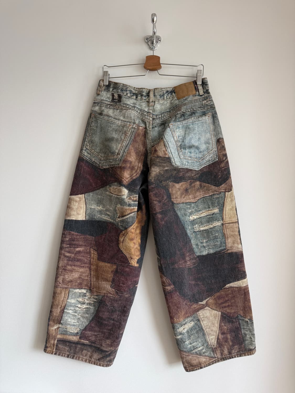 Pre owned 프린팅 와일드 데님 팬츠 상품이미지4