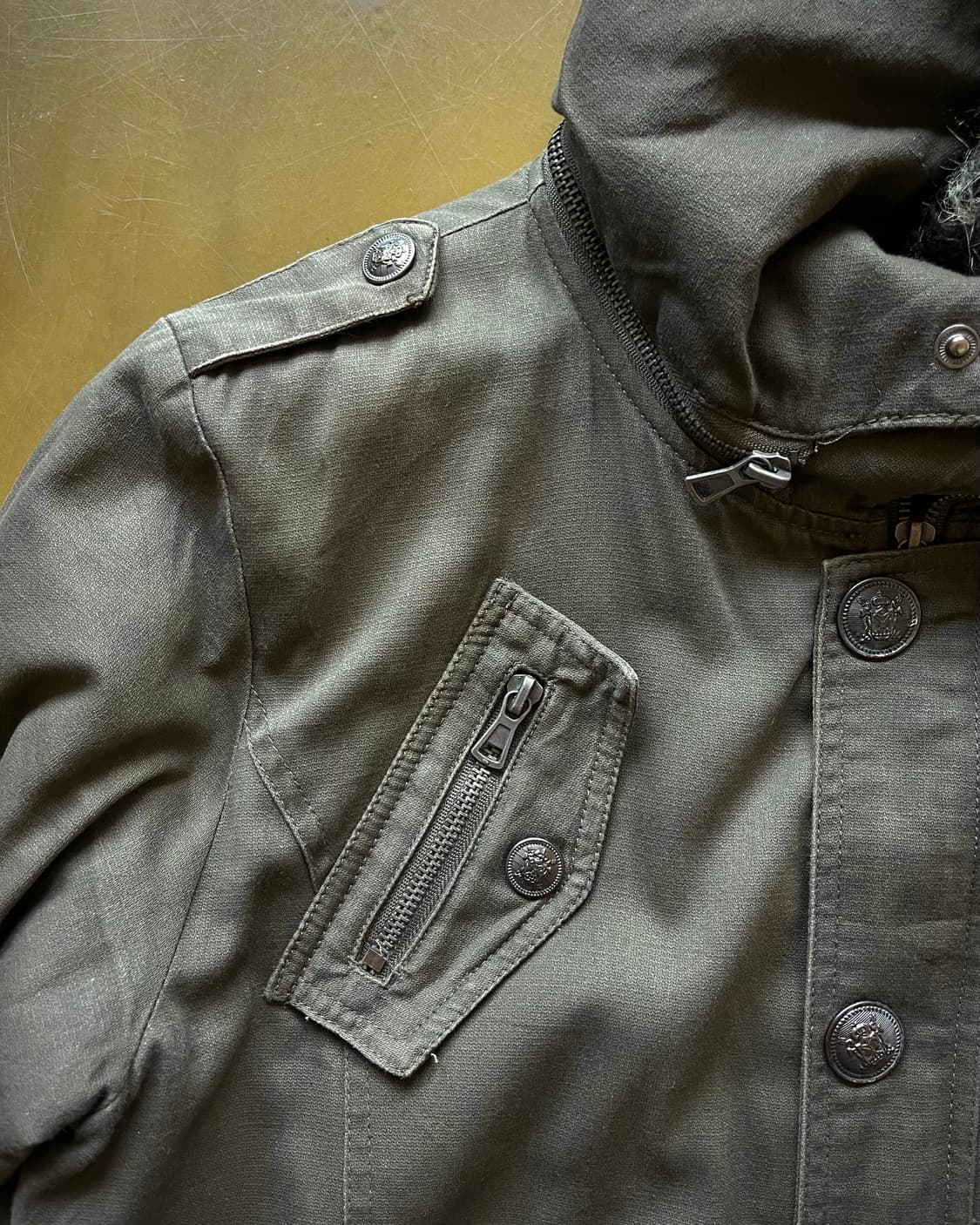 90-00s Madifced Gothic Fur Hood Jacket 상품이미지7