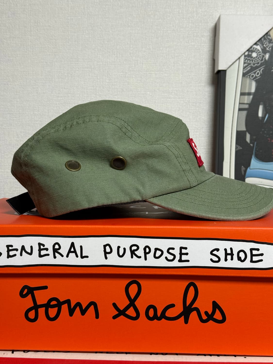 슈프림 캠프캡 올리브 상품이미지4