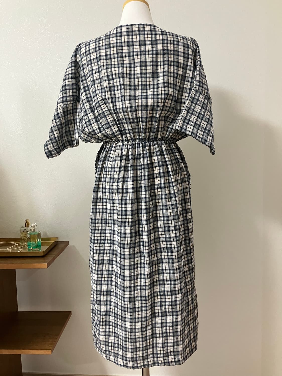 체크 롱 원피스 상품이미지2