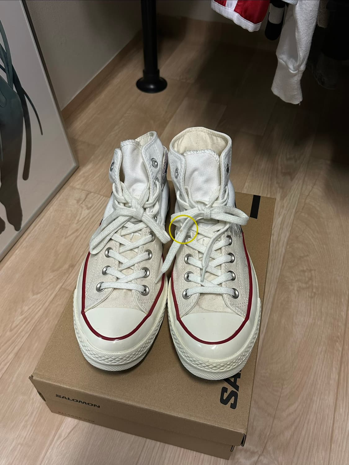 (255) 컨버스 x 슬램잼 콜라보 척 70 하이 리컨스트럭티드 화이트 상품이미지3