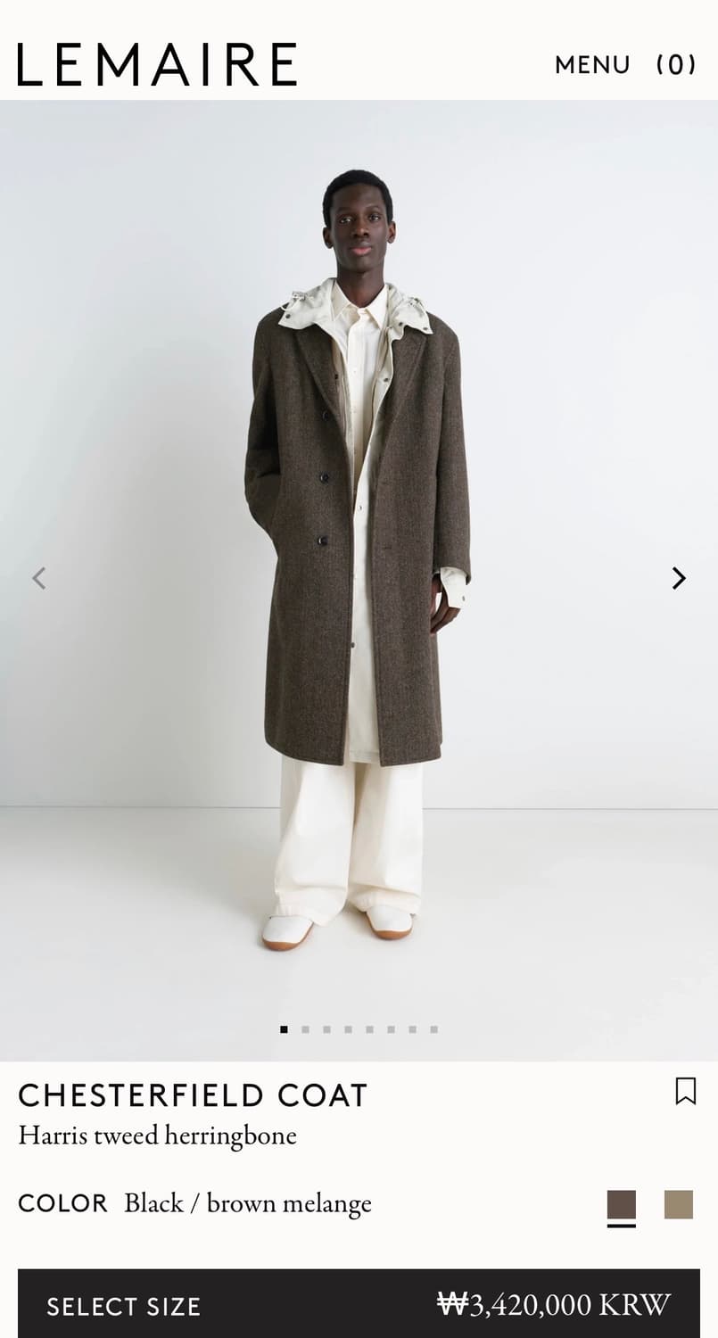 [48]르메르 25FW 해리스트위드 체스터필드 코트 상품이미지1