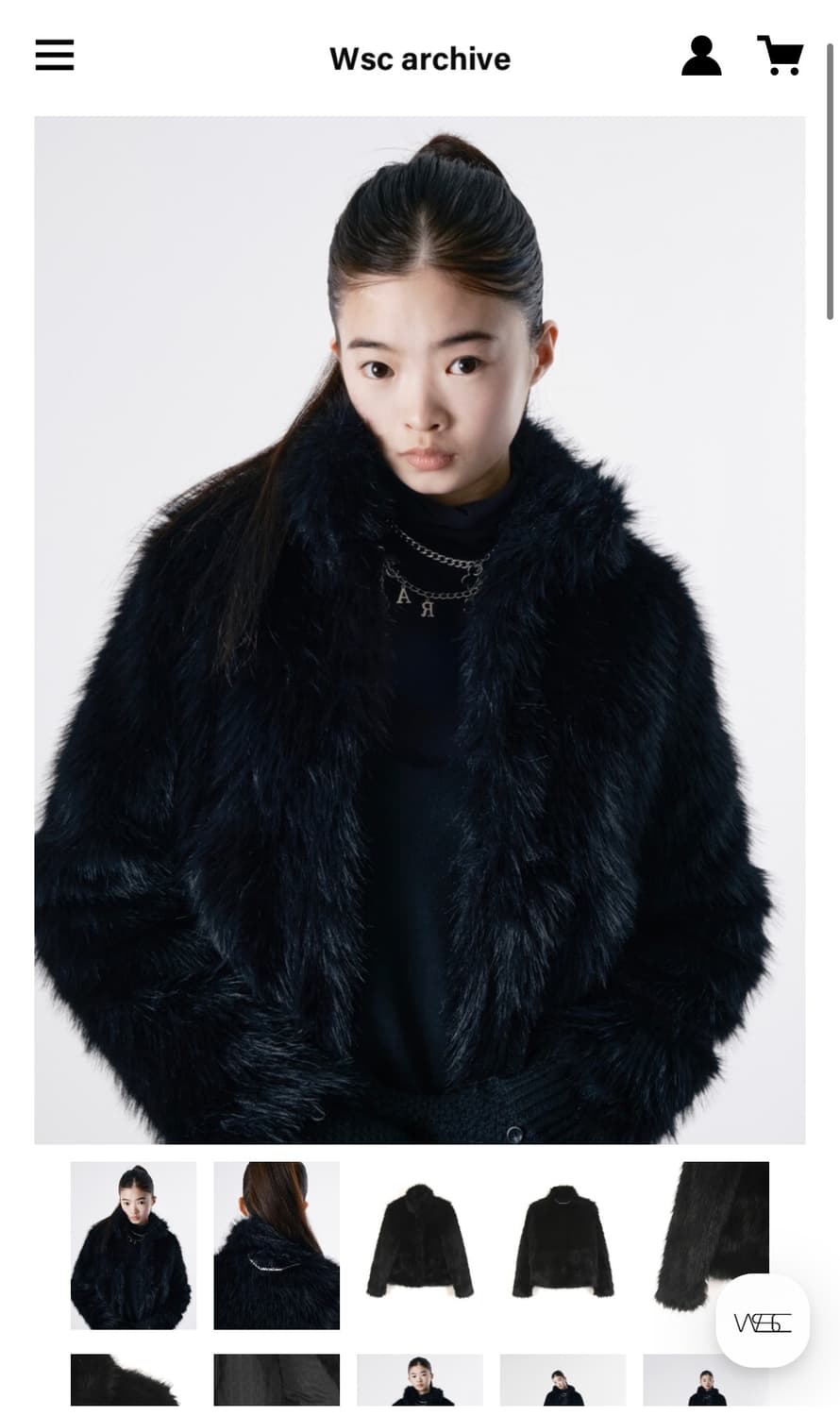 구매)) Wsc 퍼자켓 블랙 상품이미지1