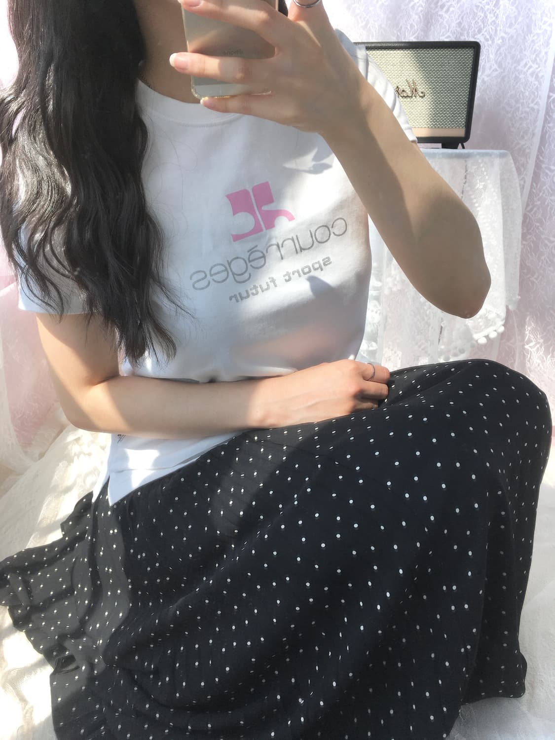 꾸레쥬 로고 반팔티 상품이미지2