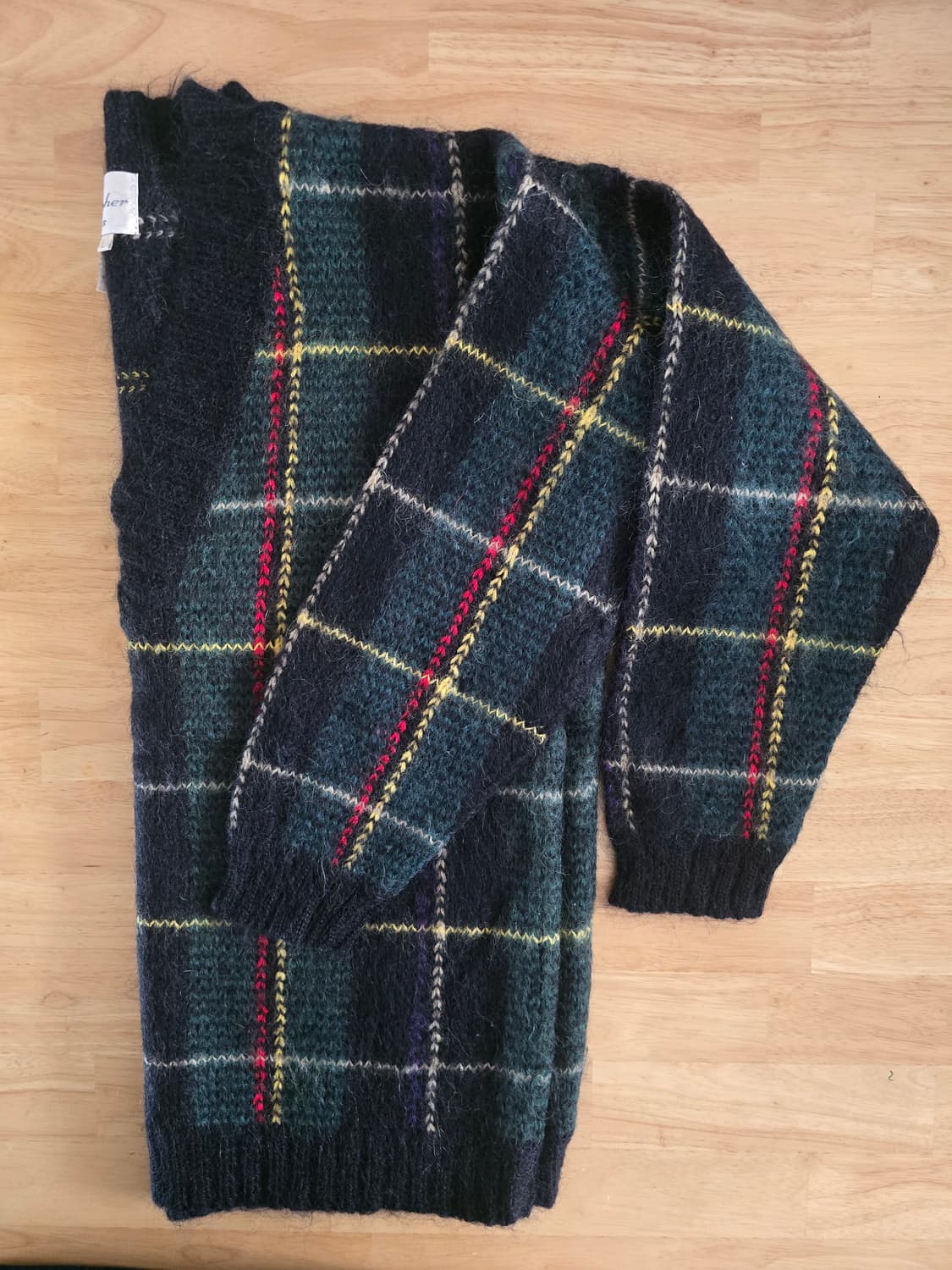 빈티지 모헤어 체크 니트 상품이미지6