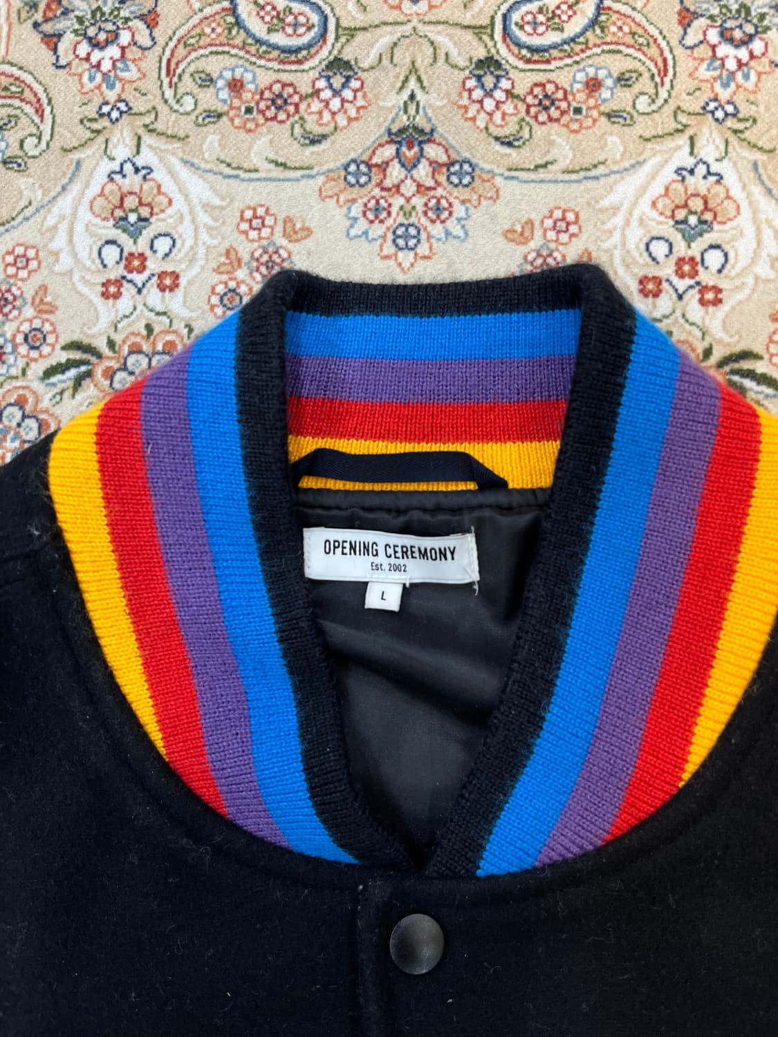 오프닝세레머니 X 코닥 레인보우 패치 바시티자켓 상품이미지4