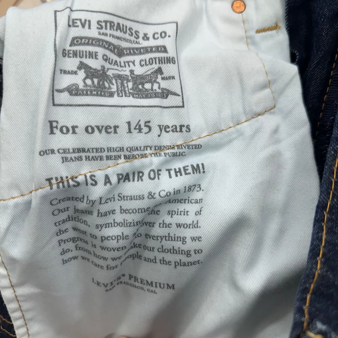 리바이스 505 데님 팬츠 상품이미지5