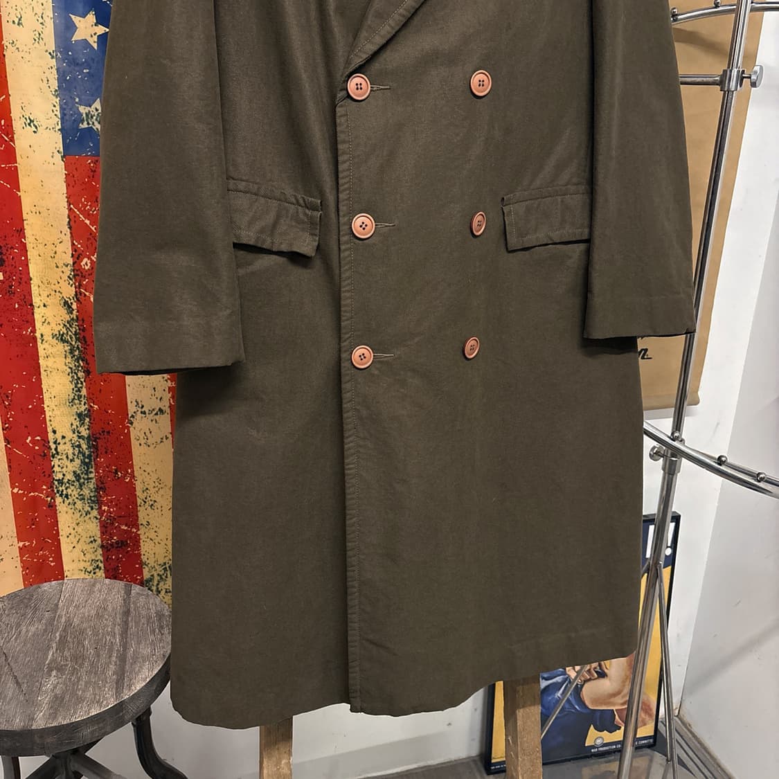프렌치 커넥션 밀리터리 복각 더블 브레스트 롱코트 덩케르크 N487 상품이미지4